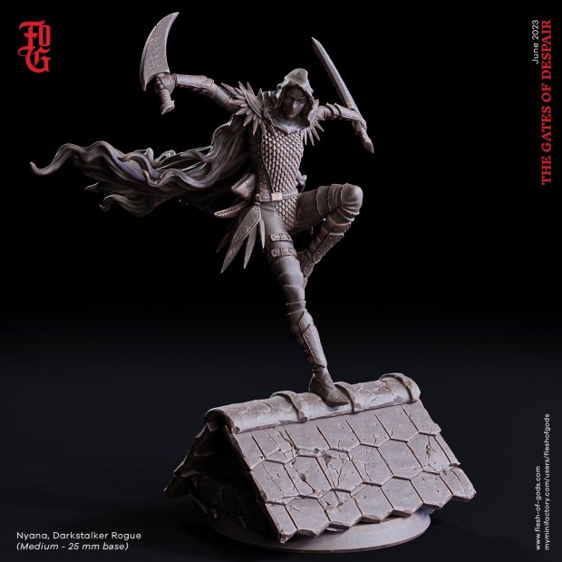 Nyana - Darkstalker Rogue Figure (Unpainted)