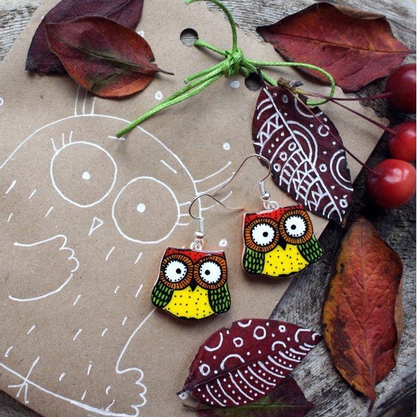 Autumn Owls Earrings