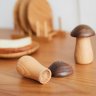 Mushroom Shape Wood Toothpick Holder