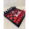 Handmade Girl with Stork (Red) Everyday Chess