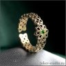 Green Cubic Zirconia Ring