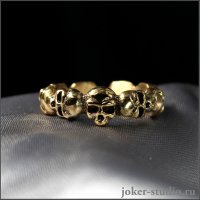 Ennea with Skulls Ring