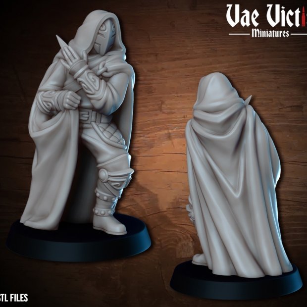 Masked killer with hidden dagger Figure (Unpainted)
