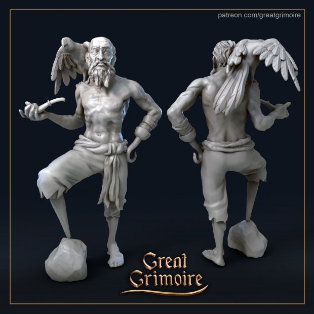 Old Farmhand Figure (Unpainted)