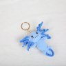 Hand-Knitted Axolotl Bag Charm (Blue Golden Ring)