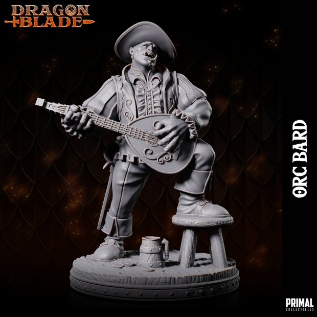 Orc Bard Figure (Unpainted)