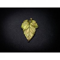 Green Physocarpus Opulifolius Pendant Necklace