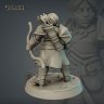 Female Dwarf Caravan with bow and horn Figure (Unpainted)