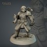 Female Dwarf Caravan with bow and horn Figure (Unpainted)