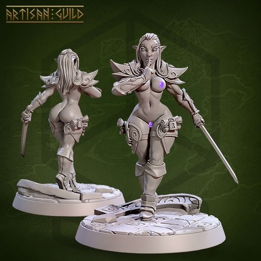 Luxurious Litalia, A Rogue Elf Figure (Unpainted)