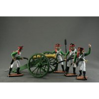 Russian Artillery Crew With Cannon 1812 Set Of 5 Figures