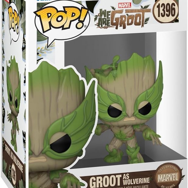 Funko Pop Marvel: We are Groot - Groot as Wolverine Figure