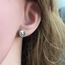 Smiling And Crying Face Stud Earring
