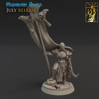 Elven warrior with banner Figure (Unpainted)