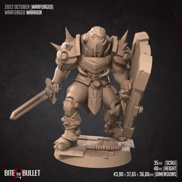 Warforged Warrior Figure (Unpainted)