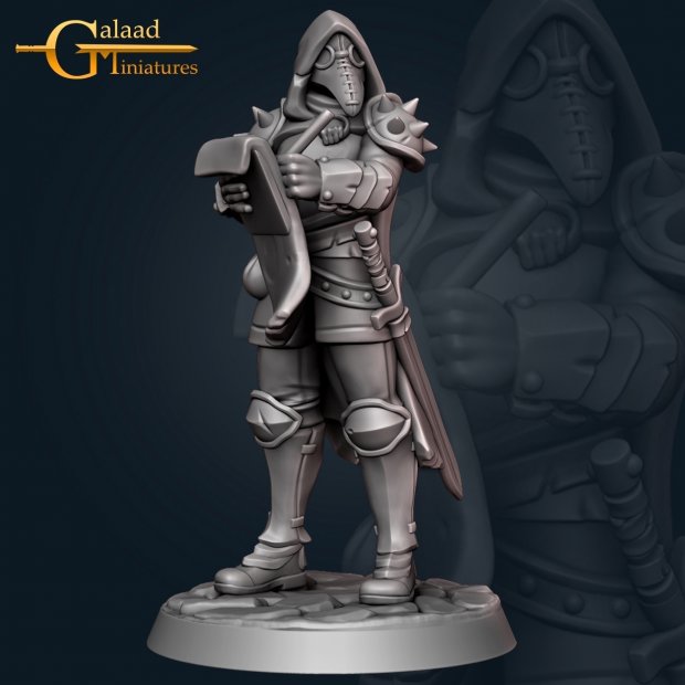 Masked guard with list Figure (Unpainted)