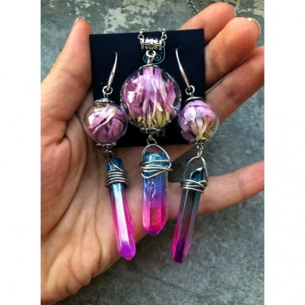 Purple Unicorn Jewelry Set
