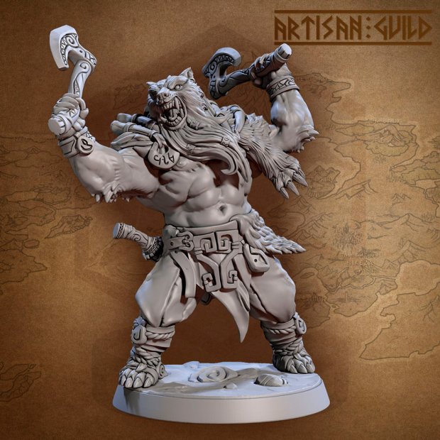 Bjorn Haraldsson, barbarian werebear Figure (Unpainted)