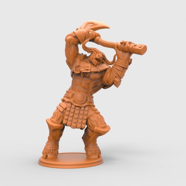 Chopping minotaur with an ax Figure (Unpainted)