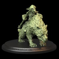 Goblin Wolf Rider Figure (Unpainted)