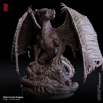 Elderwood Dragon Figure (Unpainted)