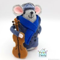Sherlock Mouse With Violin Plush Toy