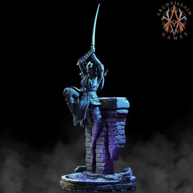 Night assassin with sword Figure (Unpainted)