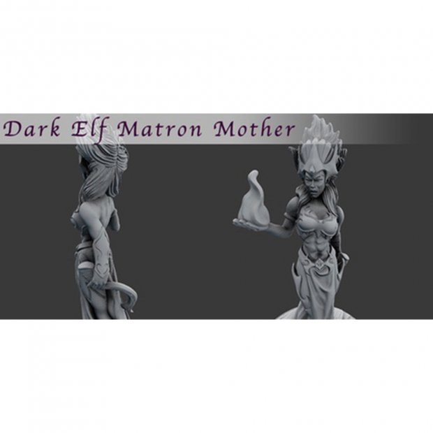 Dark Elf Matron Mother Figure (Unpainted)