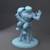 Arm wrestler Dwarf Figure (Unpainted)