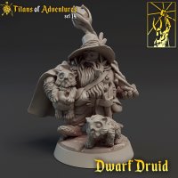 Dwarf Druid Figure (Unpainted)
