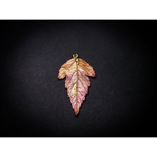 Red Physocarpus Opulifolius Pendant Necklace