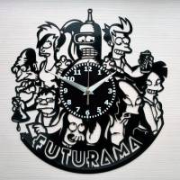 Handmade Futurama Vinyl Clock Wall