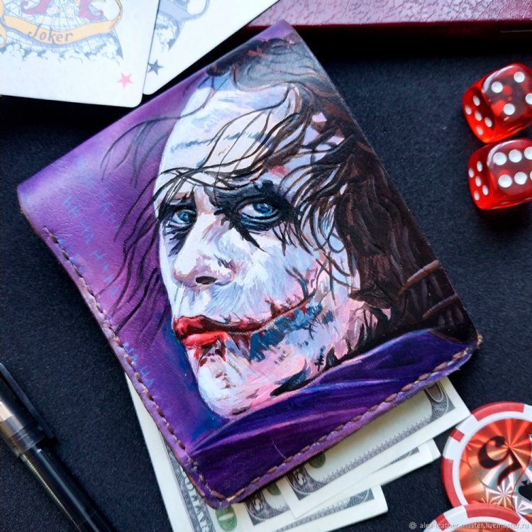 Handmade DC Comics - Joker Heath Ledger V2 Custom Wallet