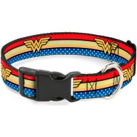 Buckle-Down DC Comics - Wonder Woman (38-66 cm) Dog Collar Plastic Clip