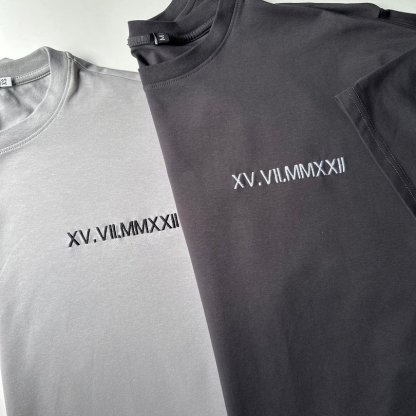 Roman numerals T-shirts (2pcs)