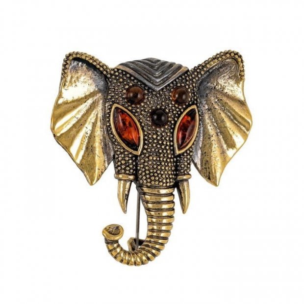 Elephant Ganesha Brooch