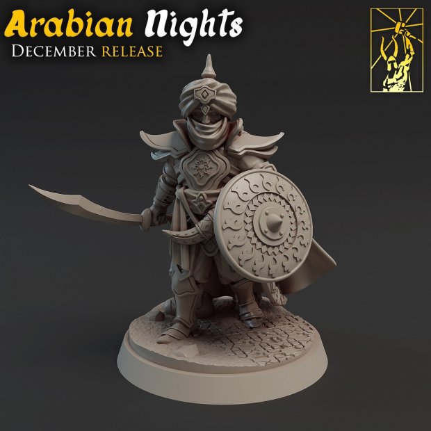 Eastern warrior Mahmoud Figure (Unpainted)