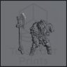 Axel Wotansson, werebear warrior Figure (Unpainted)