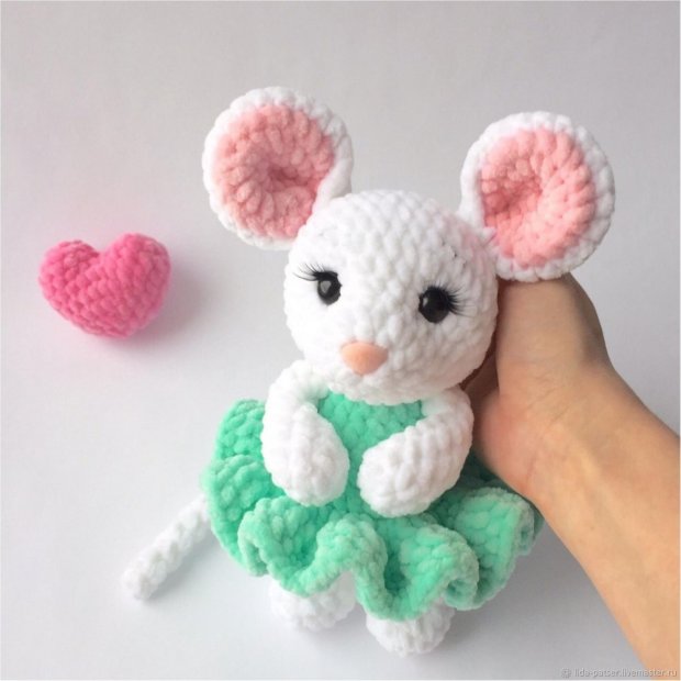 White Mouse (25 cm) Plush Toy