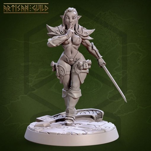 Litalia Is A Secret Whisperer, A Rogue Elf Figure (Unpainted)