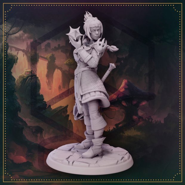 Shadowheart Holyleaf, half-elf priest Figure (Unpainted)