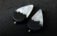 Black Silver Paired Pendant Necklaces
