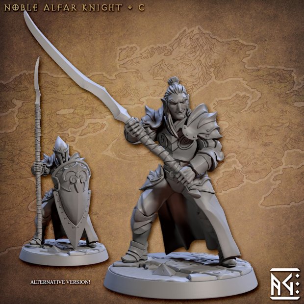 Noble Alfar Knight 04 Figure (Unpainted)