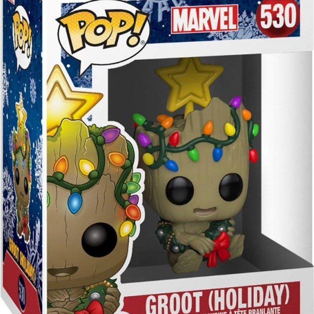 Funko Pop Marvel: Guardians of The Galaxy - Holiday Groot with Wreath Figure
