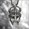 Helmet with Horns Pendant