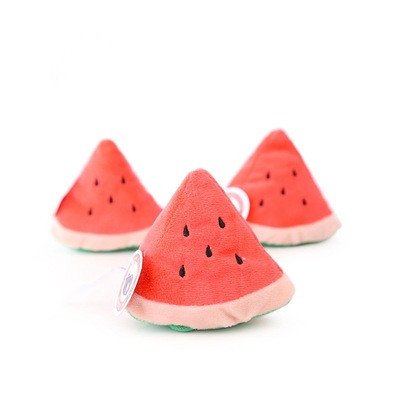 Plush Dog Toy (Red triangle watermelon)