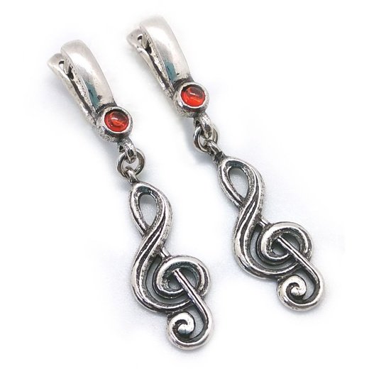 Handmade Treble Clef Earrings