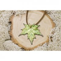 Light Green Maple Pendant Necklace