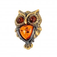 Handmade Little Owl Brooch