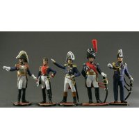 French Generals 1812 Set Of 5 Figures